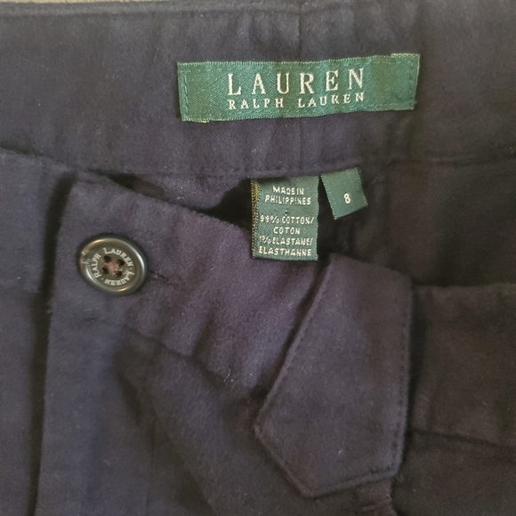 NWT Lauren Ralph Lauren trousers dark blue soft size 8 business casual - Picture 9 of 10
